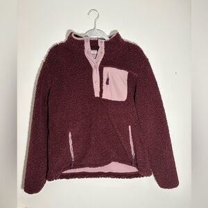 Orvis Women's Maroon Cowl Neck Sweater